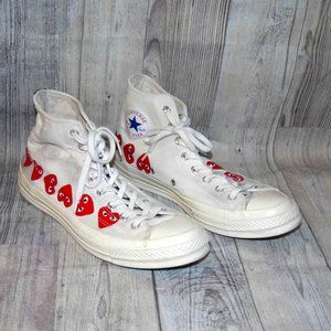 CONVERSE X PLAY Comme des Garçons Chuck 70 Multi Heart Sneakers Mens Size 10